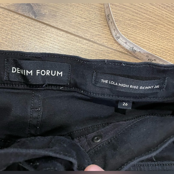 Denim Forum The Lola High Rise Skinny Black Jean Aritzia 25L 26W - Picture 7 of 9